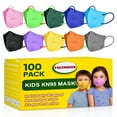 thumbnail image 1 of KN95 Masks Disposable for Kids, 5 Layer Protection 100 Pack Individually Wrapped KN95 Masks Children Size Breathable Adjustable Face Mask for Girl and Boy, Mascarillas para Niños Aged 4-12, 1 of 7