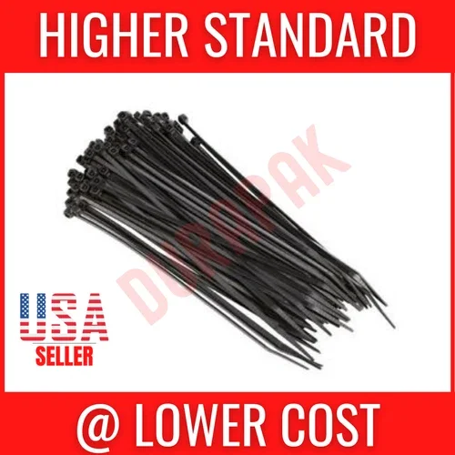 KNACK - 1000 Pcs 4" Black Cable Wire Tie 18 Lbs Zip Nylon Sale Secure Fastening Tool