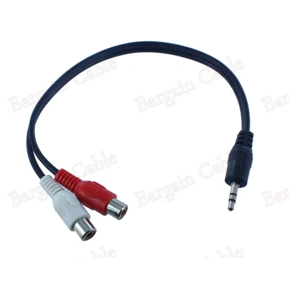 KNACK- 12 Inch 3.5Mm Male To 2 Rca Female Jack Stereo Audio Cable Y Adapter(3S1-2R2)
