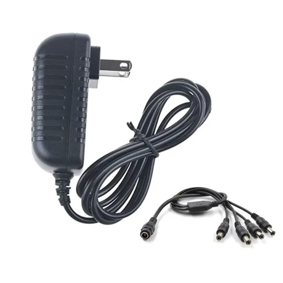 KNACK- 12V 2A Power Supply Adapter Dc 1 To 4 Way Power Splitter Cable For Cameras