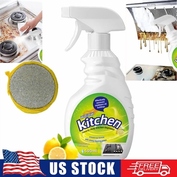 KNACK - 17Fl.Oz Kitchen Cleaner Spray Foam Grease Degreaser Remove Oil Dirt Cleaning Hom