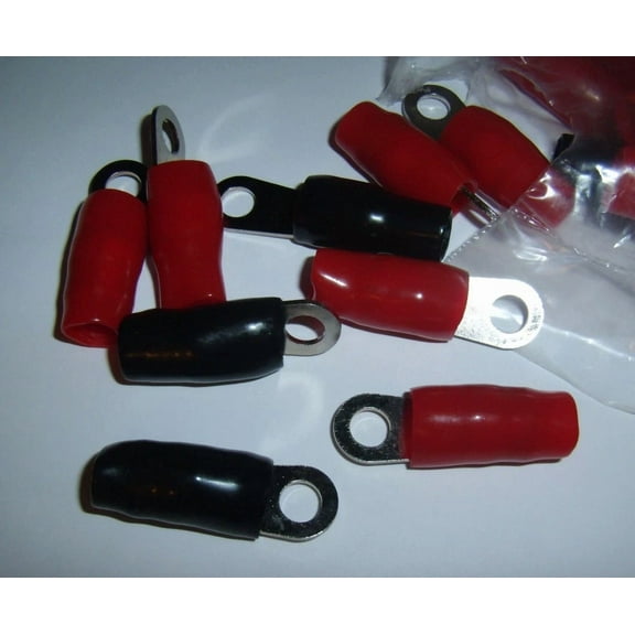 KNACK- (2) Audio Power Ground Wire Ring Terminal Nickel 2 Awg Ga Gauge 5/16" Connector