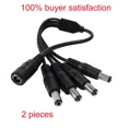 thumbnail image 1 of KNACK- 2 Pieces Dc 1 To 4 Power Splitter Cable Cord For Cctv Camera, 1 Female To 4 Male, 1 of 1
