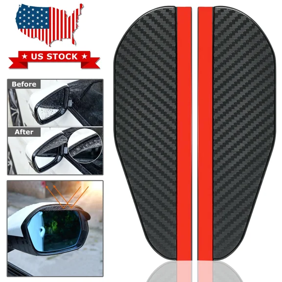 KNACK- 2Pcs Car Rear View Side Mirror Rain Board Eyebrow Guard Sun Visor Accessories