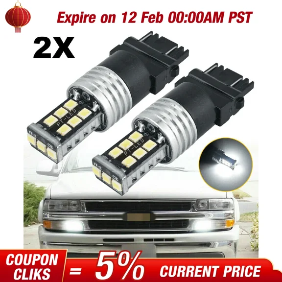 KNACK- 2X 3157 Led Reverse Tail Brake Stop Turn Signal Drl Light Bulb 6500K Super White