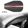 thumbnail image 1 of KNACK- 2X Carbon Fiber Look Mirror Rain Visor Guard For Auto Car Accessories Trim, 1 of 6