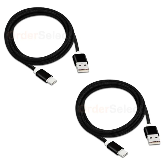 KNACK- 2X Usb Type C 6Ft Braided Charger Cable Cord For Phone Samsung Galaxy Note 8 9