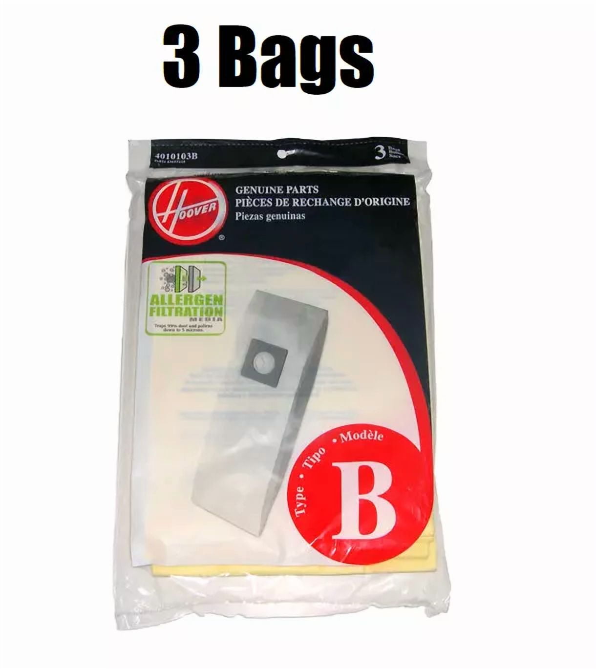 KNACK - (3) Hoover Type B Allergen Bag Genuine