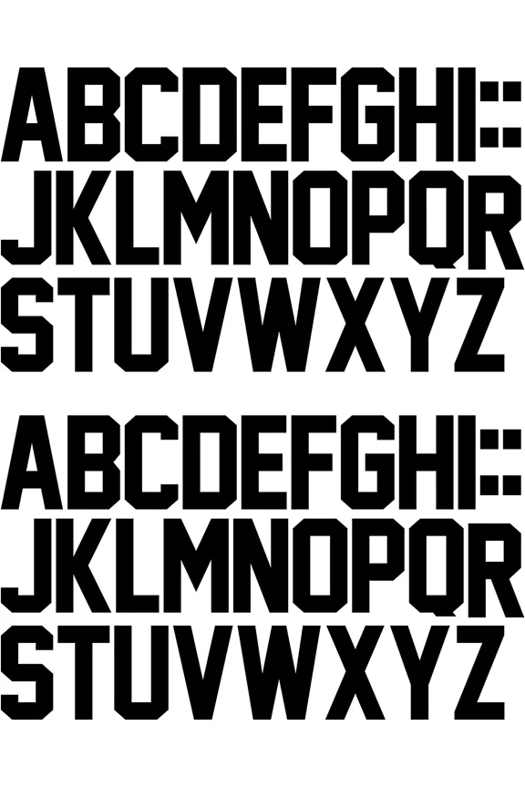 - 3-Inch Iron-On Letters Heat Transfer Letters Diy Letters Jersey Clothing T-Shirt