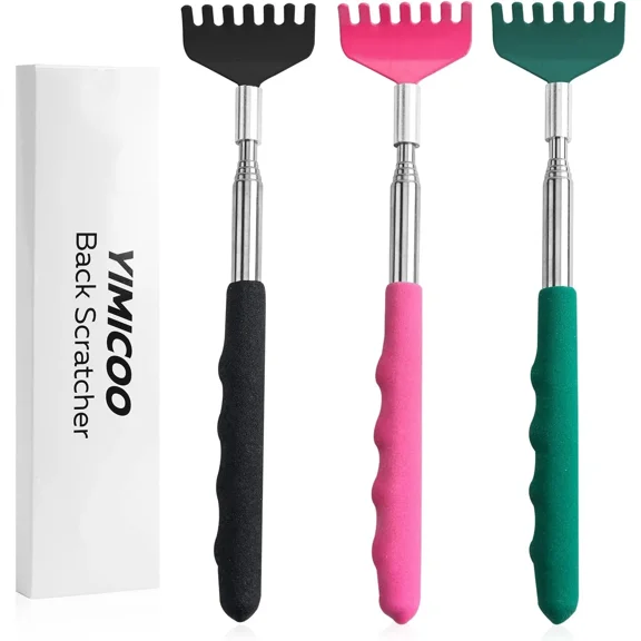 KNACK- 3 Pack Extendable Back Scratcher, Portable Telescoping Back Scratchers