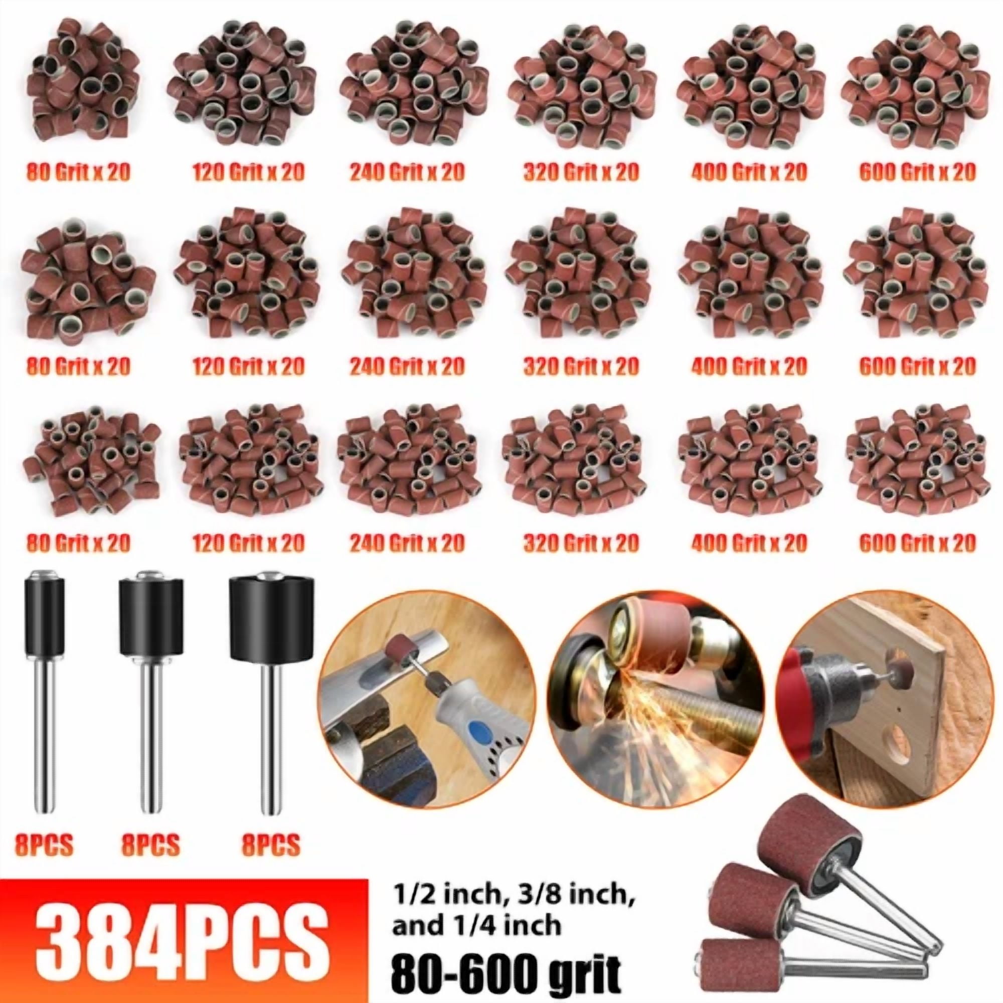 KNACK - 384X Sander Sanding Band Sleeve Drum Mandrels For Dremel Accessories Rotary Tool