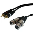 thumbnail image 1 of KNACK- 3Ft - Dual Xlr Female To 2-Rca Male Stereo Plug Shielded Audio Patch Cable Cord, 1 of 1