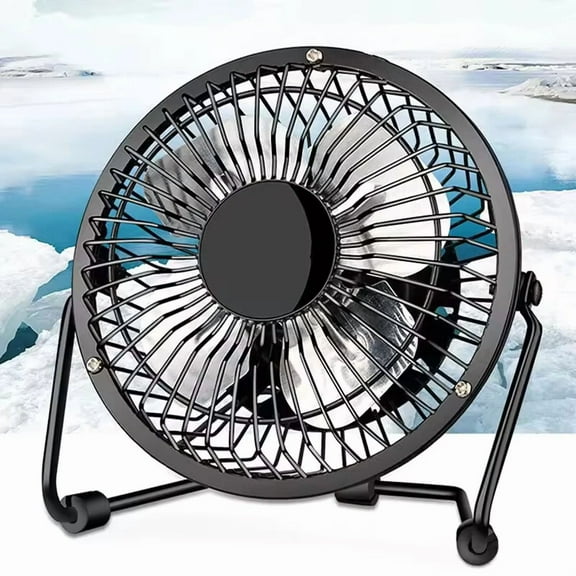 KNACK- 4" Portable Usb Mini Fan Personal Small Air Cooler Cooling Operated Desk Quiet