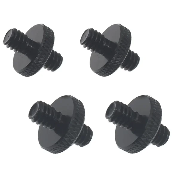 KNACK - 4Pcs Camera Mount Screw 1/4" Male To 1/4" Male Threaded Tripod Screw Adapter Dou