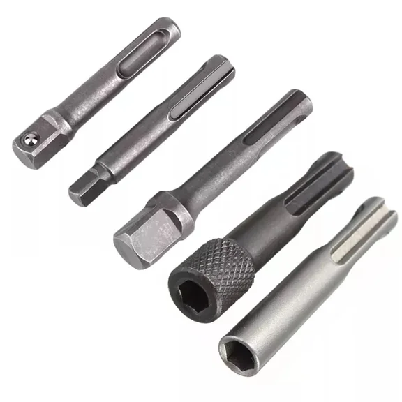 KNACK - 5Pcs/Set Sds Plus 1/4 Hex Socket Driver Tool Screwdriver Bit Chuck Adaptor Bar