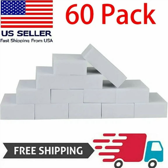 KNACK - 60 Pack Magic Sponge Eraser Cleaning Melamine Multi-Functional Foam Cleaner Us