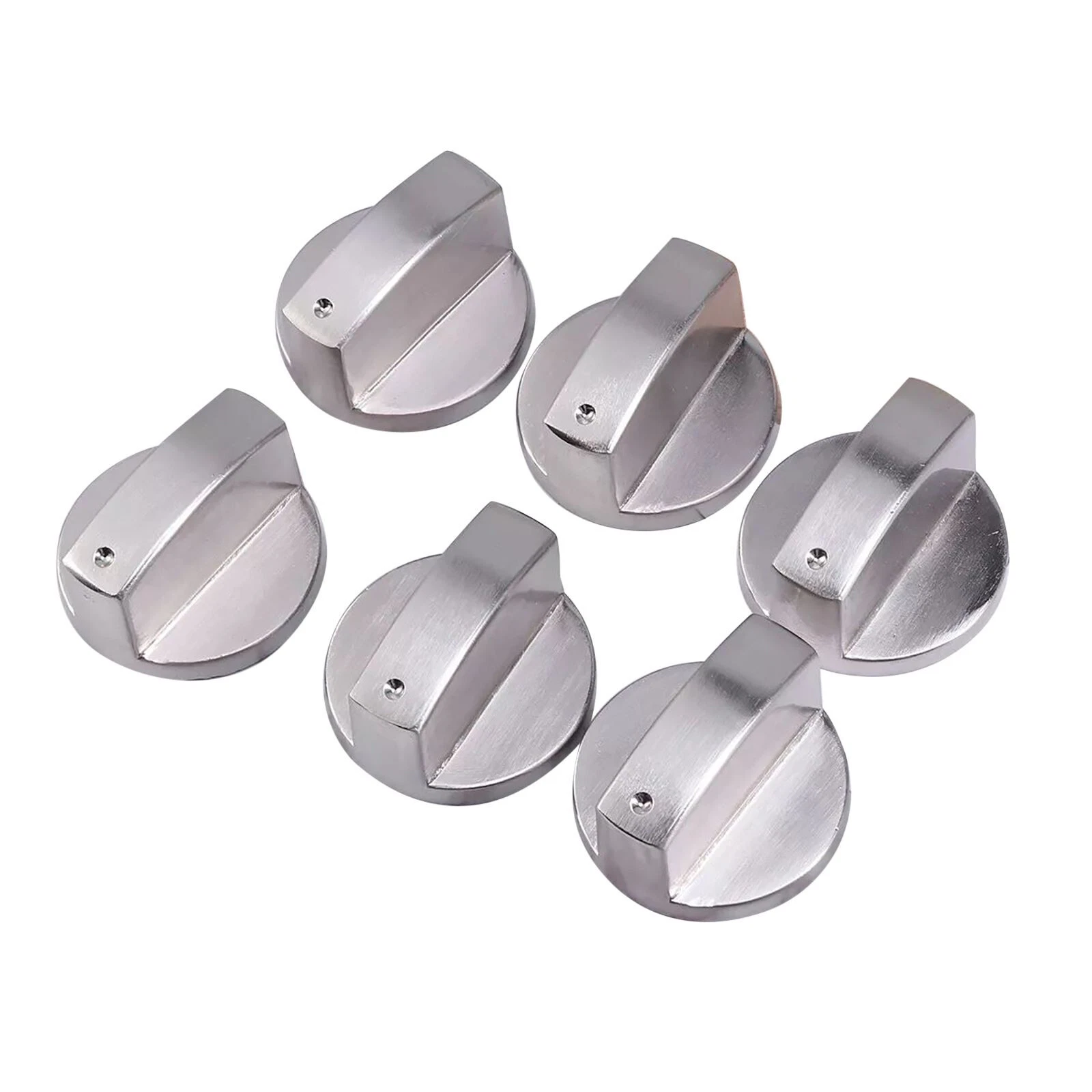 KNACK - 6Pcs Gas Stove Knobs Cooker Oven Kitchen Control Metal Replace 6Mm