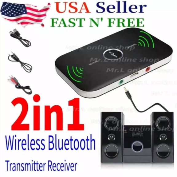KNACK- Bluetooth 5.0 Transmitter Receiver 2 In 1 Wireless Audio 3.5Mm Jack Aux Adapter