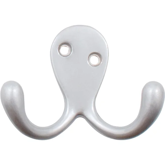 KNACK - Double Robe Hook, 2-1/8" High, 1" Projection, Satin Chrome By Stone Harbor Hardw