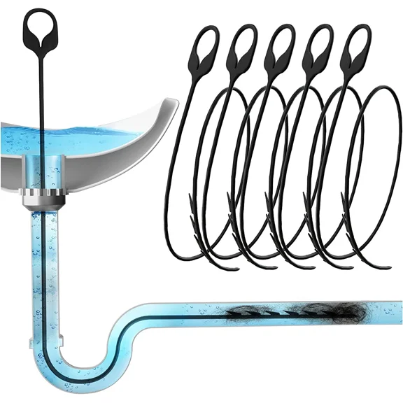 KNACK - Drain Snake 30 Inch Hair Drain Clog Remover, Durable Nylon Sink Snake Drain Hair