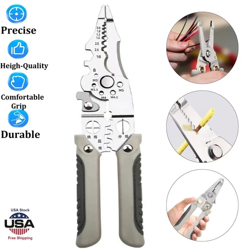 KNACK - Electric Cable Wire Stripper Pliers Multifunctional Crimper Cutter Terminal Tool
