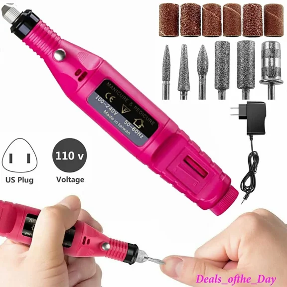 KNACK- Electric Nail Drill File Acrylic Art File Manicure Pedicure Portable Machine Kit