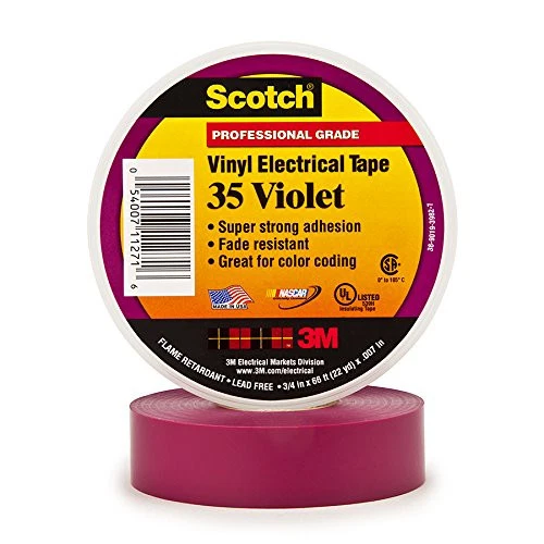 KNACK - Electrical Tape, 3/4 X 66 Ft, 7 Mil, Violet