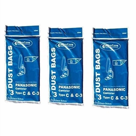 KNACK - Envirocare Replacement Vacuum Bag For Mc-125P / 108Sw / Style C & C-3 (3 Pack)