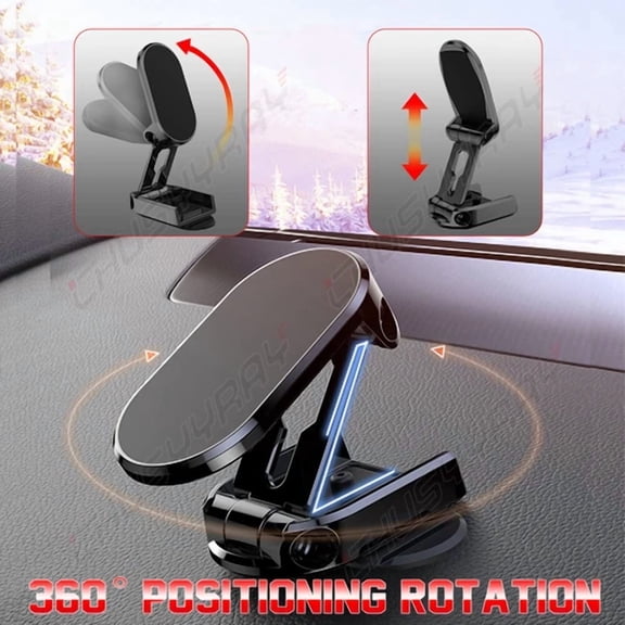 KNACK- Folding Strong Magnetic 360 Car Phone Holder Foldable Car Phone Mount Us