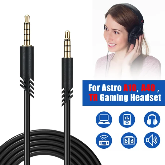 New Knack- For Astro A10 A40 Gaming Headset, 2M Replacement Audio Cable Cord Volume Control