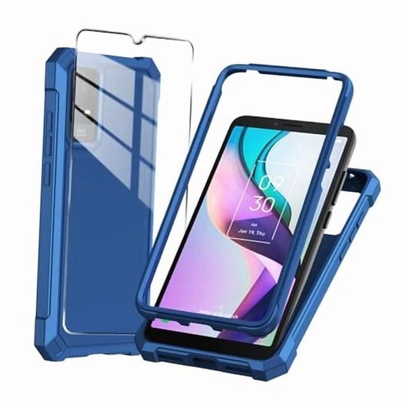 KNACK - For Tcl Ion X Case,Tcl Ion V Phone Case With Tempered Glass Screen