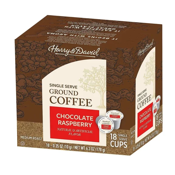 KNACK - Harry & David Chocolate Raspberry Single Serve Coffee Cups - 18 Count