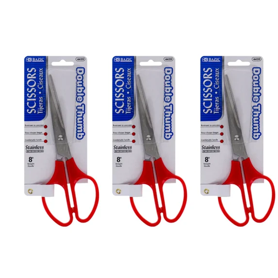 KNACK - Kitchen Scissors Stainless Steel Household Scissor Set Soft Grip Pack Of 3