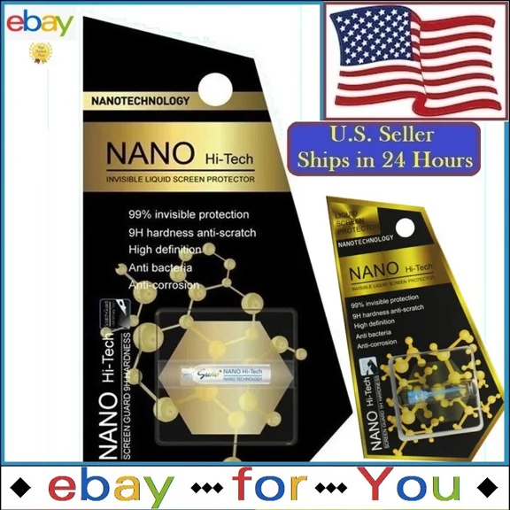 KNACK- Nano Liquid Glass Screen Protector Universal Invisible Wipe-On Hi Smart Phones