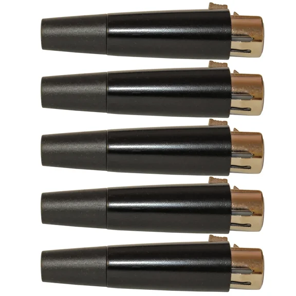 KNACK - New 5 Lot Pack 3 Pin Xlr Female Mic Microphone Cable Cord Plug Ends Connector