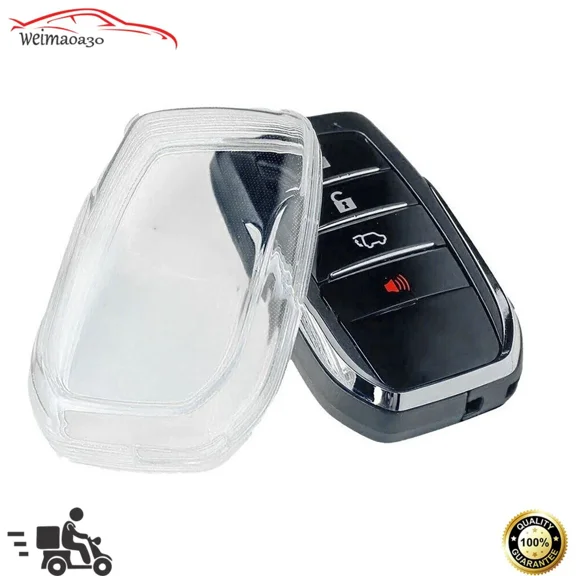 KNACK- New Transparent Clear Smart Car Key Fob Cover Case Holder Accessories For Toyota