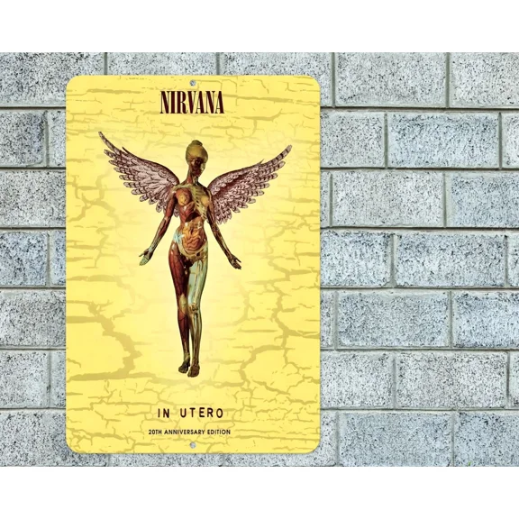 KNACK - Nirvana In Utero Sign Aluminum Metal 8"X12" Garage Man Cave Classic Rock