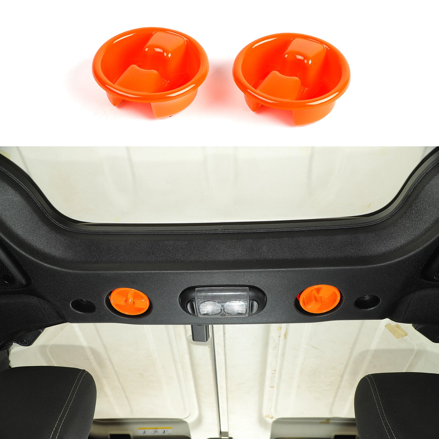 KNACK- Orange Roof Top Mounting Knob Cover Trim For 07-17 Jeep Wrangler Jk Accessories