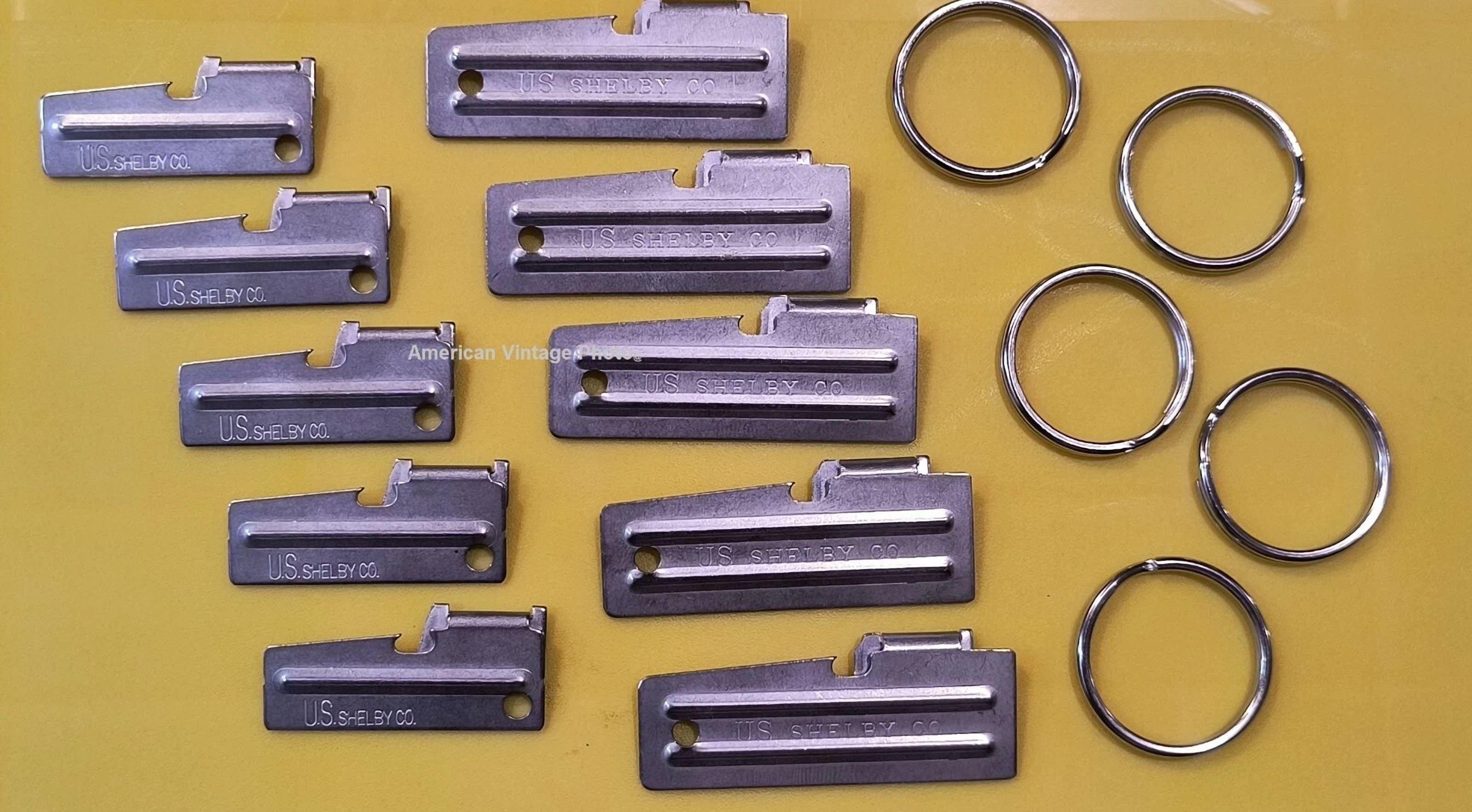Key Mess KNACK - P38 & P51 Can Opener 10 Pack Shelby + Key Rings Mess Camping ...