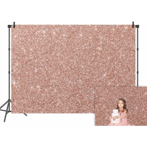 KNACK - Pink Rose Gold Glitter 5'X7' For Photography Baby Photo Backdrops Photoshoot