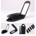 thumbnail image 1 of KNACK- Portable Folding Hair Brush With Mirror Compact Travel Comb, 1 of 4