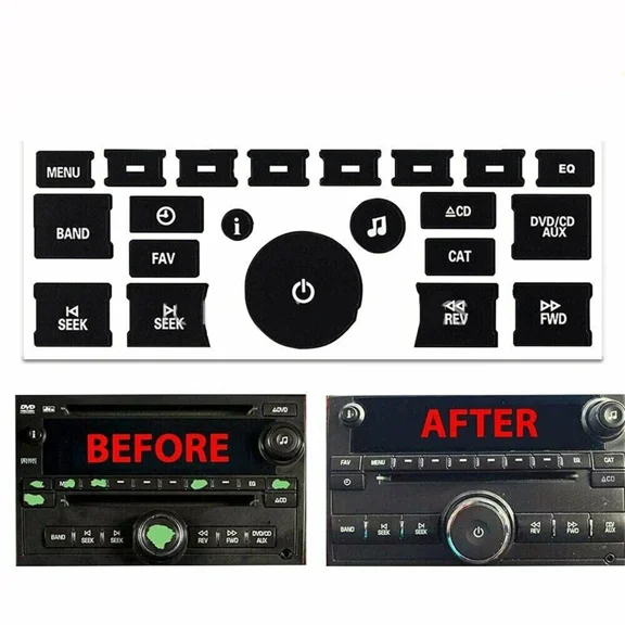 KNACK- Radio + A/C Climate Control Button Repair Decals Stickers For Yukon Chevy