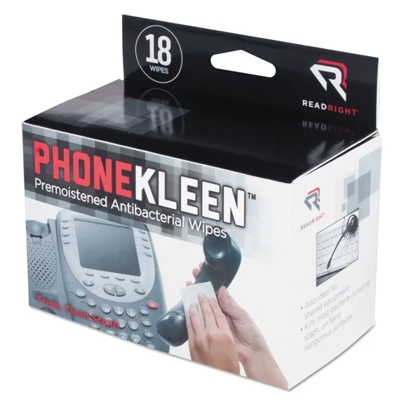 KNACK - Read Right Phonekleen Wet Wipes Cloth 5 X 5 18/Box Rr1203