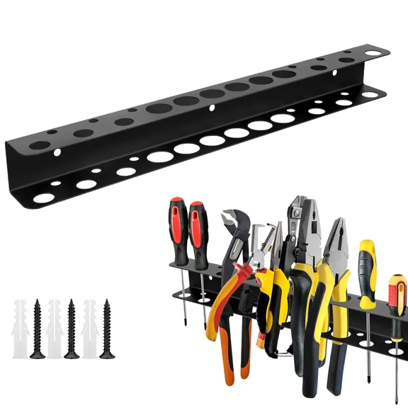 KNACK - Screwdriver Holder Tool Rail Rack, Driver Hand Tools Organizer Shelf Wall Mount