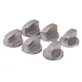 thumbnail image 1 of KNACK - Silver 6Pcs Gas Stove Knobs Cooker Oven Kitchen Control Metal Replace, 1 of 6
