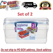 KNACK - Sistema Klip It 2L Plastic Food Storage Containers,  Set Of 2  New!!!