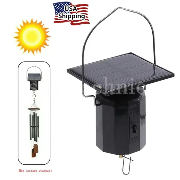 KNACK - Solar Spinner Motor Home Wind Chimes Solar Powered Wind Spinner Hanging Decor 1