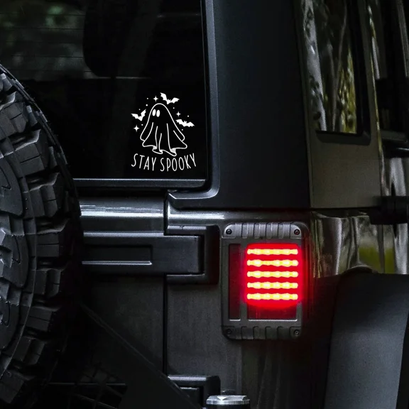 KNACK- Stay Spooky Ghost Decal, Car Decal, Halloween Car Accessories, Cute Ghost