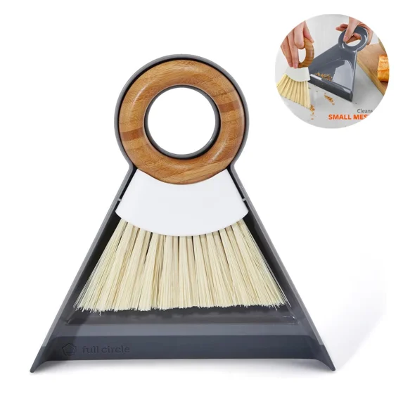 KNACK - Tiny Team Mini Compact Brush & Dustpan Set, Portable Handheld Broom For Home