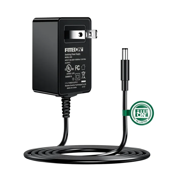 KNACK - Ul 5Ft Ac/Dc 9V Adapter For Liberty Safe Handgun Vaults Hdx-Ac Power Cord Cable